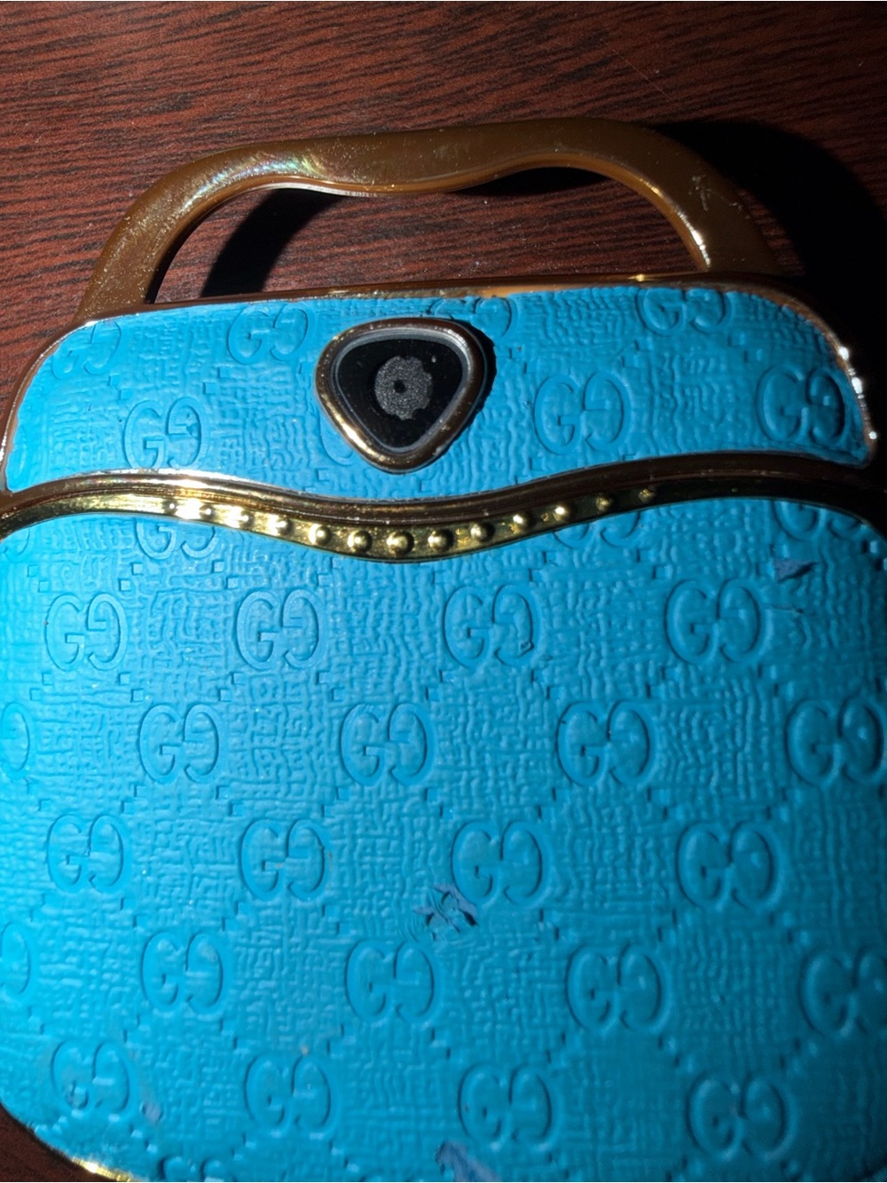 Vintage Y2K XYTEL Purse Flip Phone Turquoise Gold Limited Edition